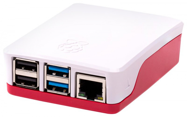 Carcasa oficiala Raspberry Pi 4 Model B - rosu alb